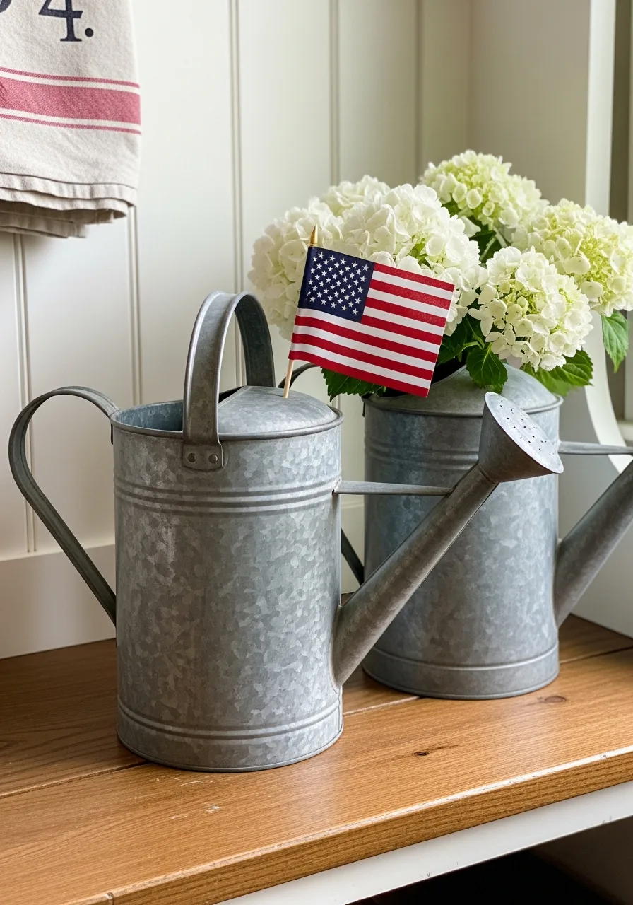 40. Galvanized Watering Cans