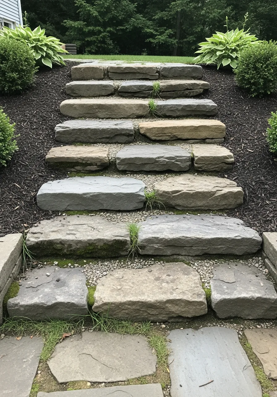 19. Wide Flagstone Stairs