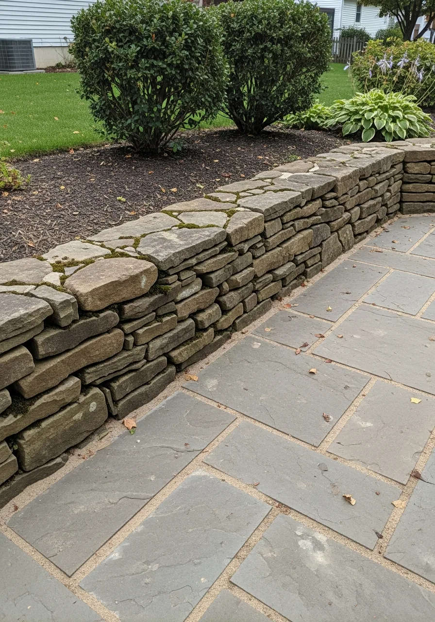 24. Rustic Dry Stack Walls
