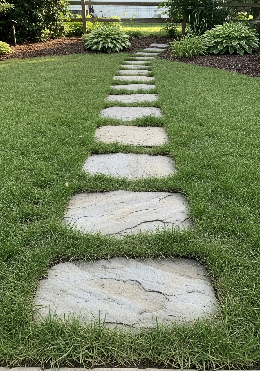 6. Grass Step Stones