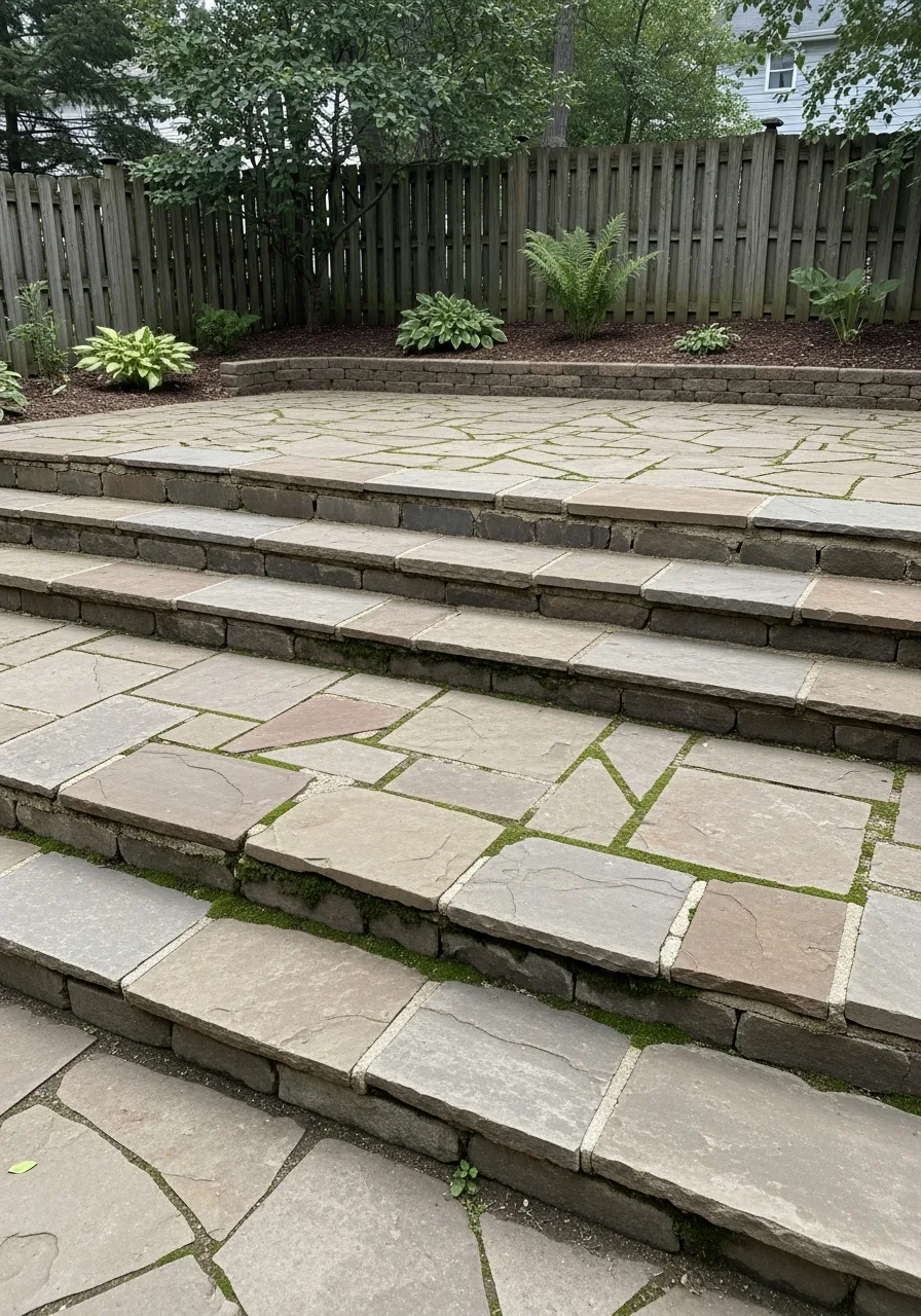 7. Multi Level Stone Tiers