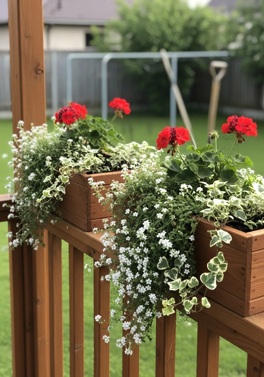 12. Railing Flower Boxes