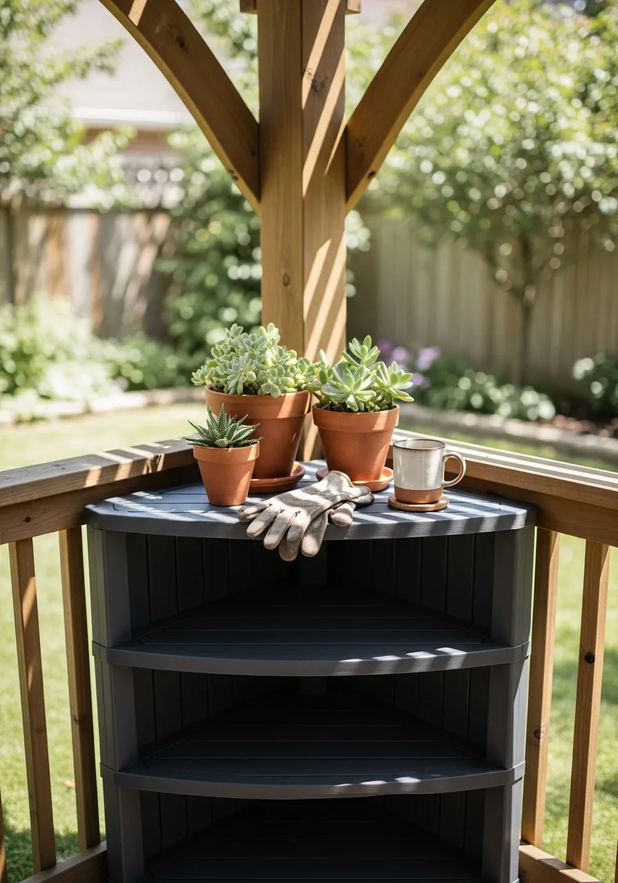 19. Weatherproof Corner Shelving