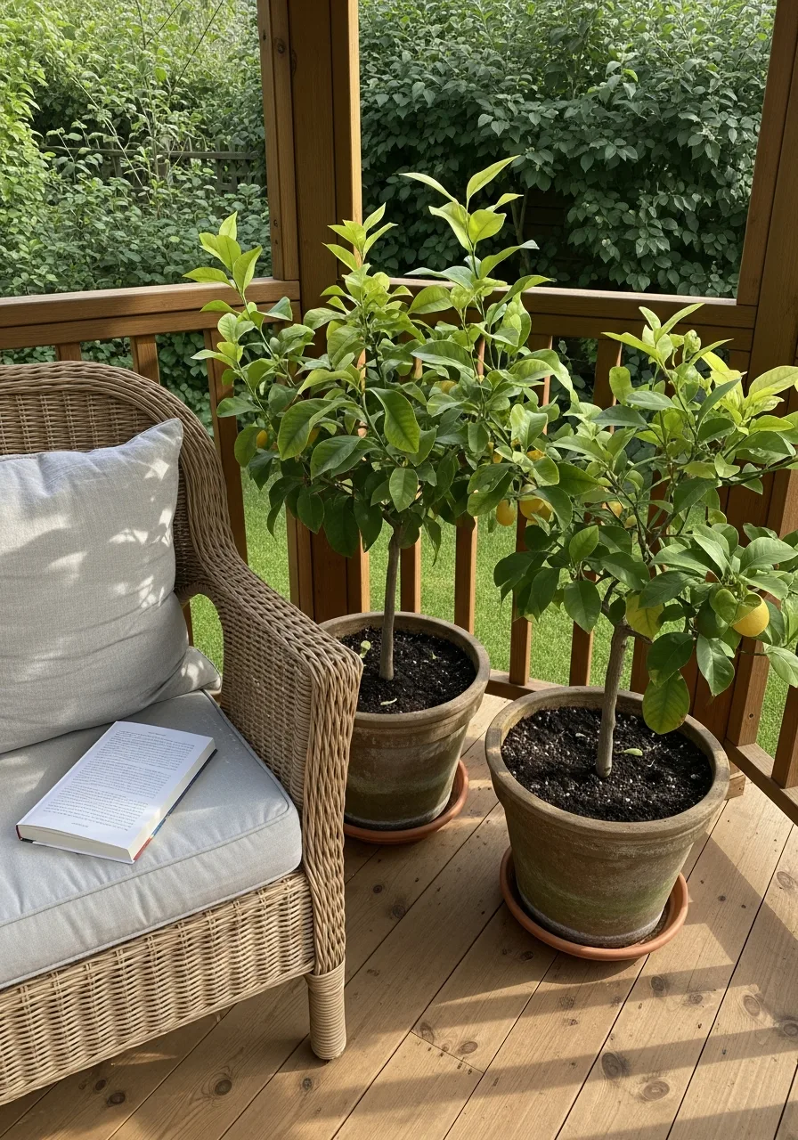 32. Potted Lemon Trees