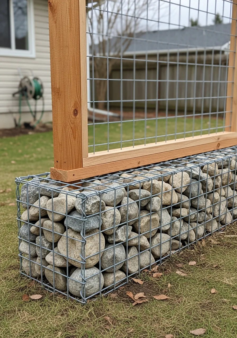 23. Stone Gabion Base