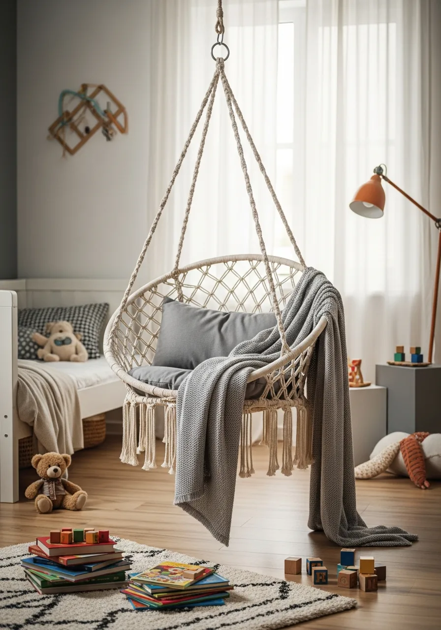 17. Hanging Macrame Chair