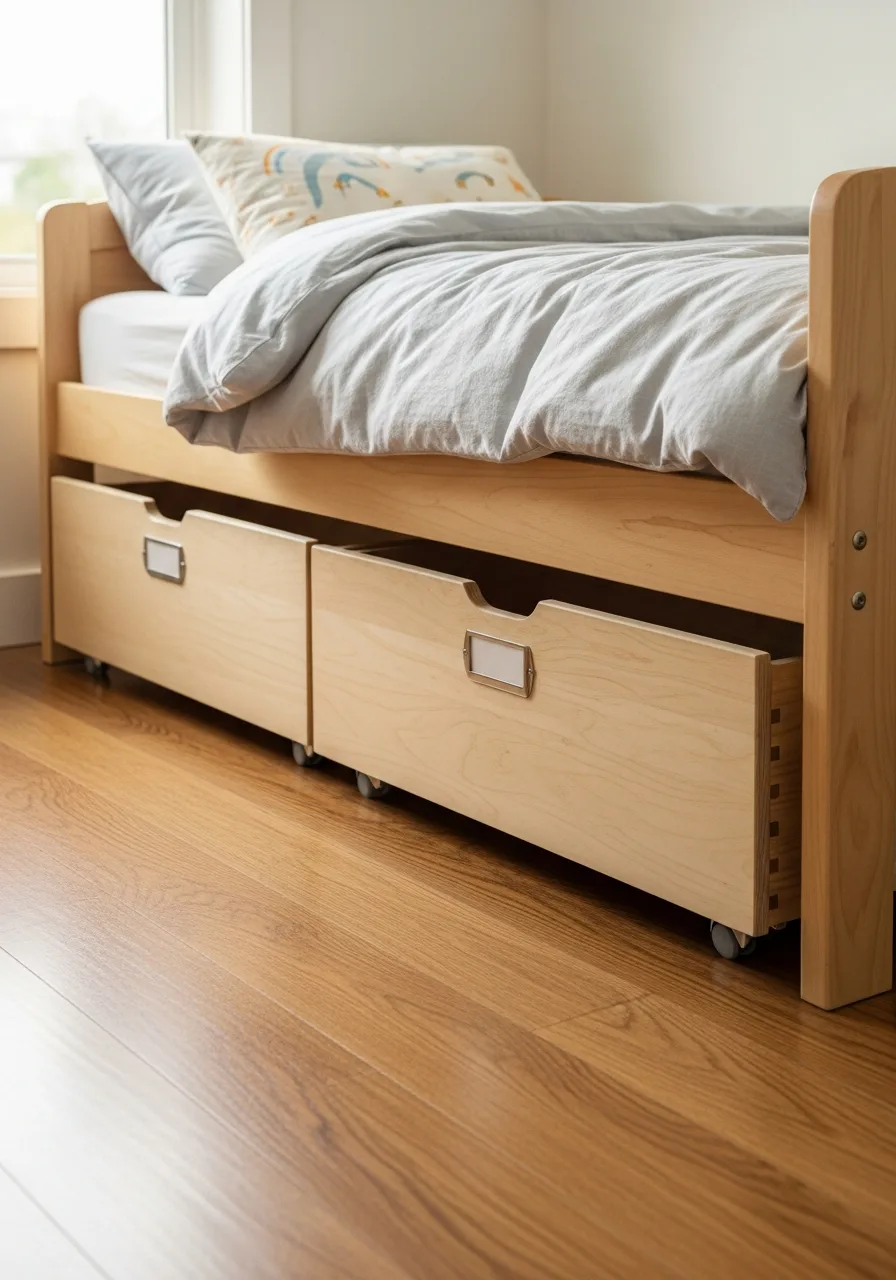 25. Rolling Underbed Drawers