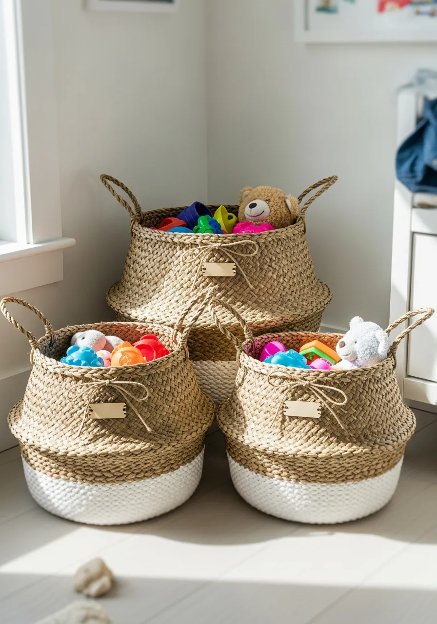 29. Woven Seagrass Baskets