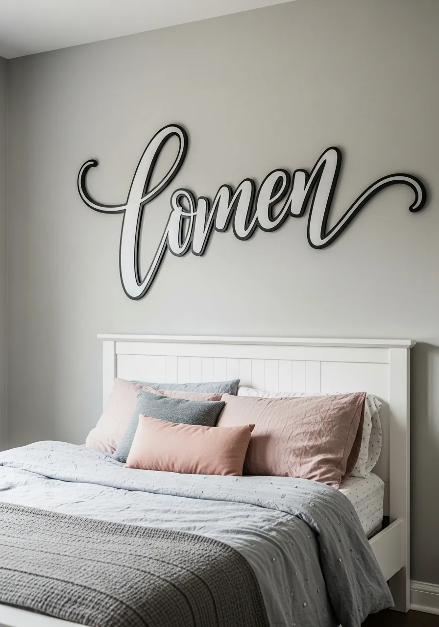 30. Custom Wood Name Sign