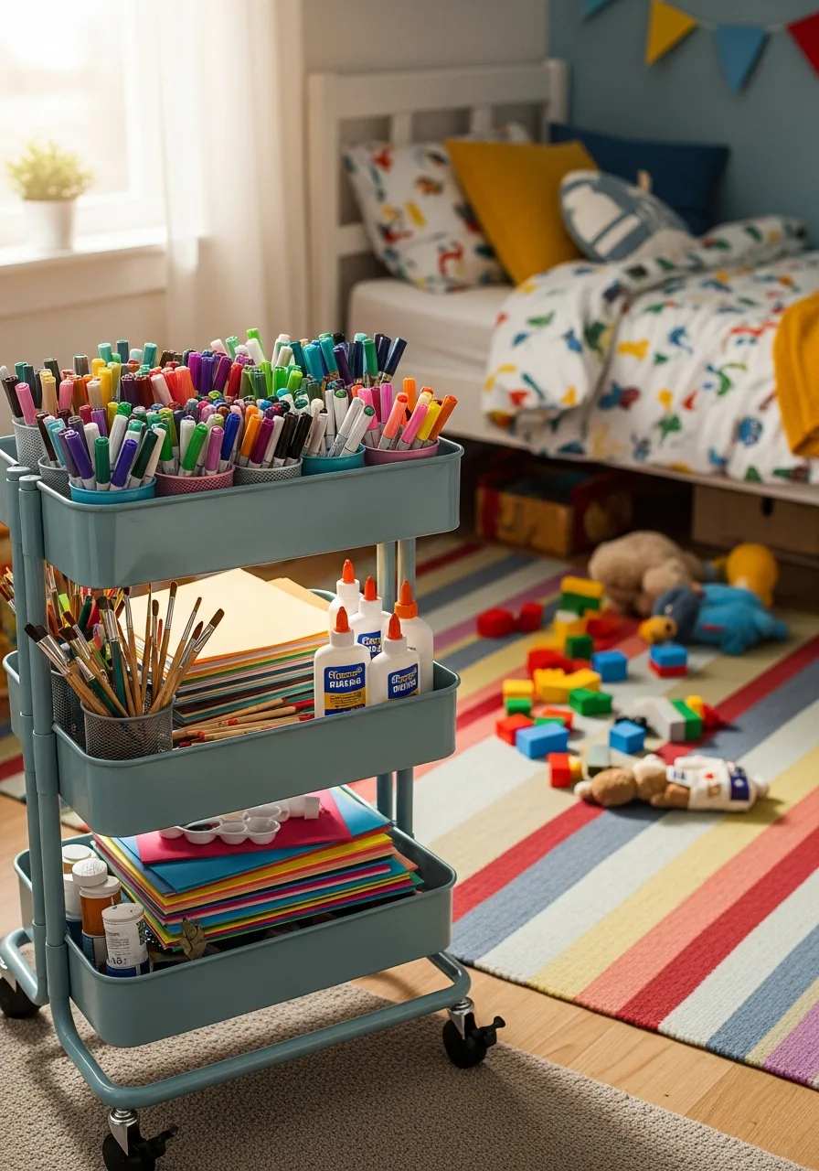 33. Tiered Art Supply Cart