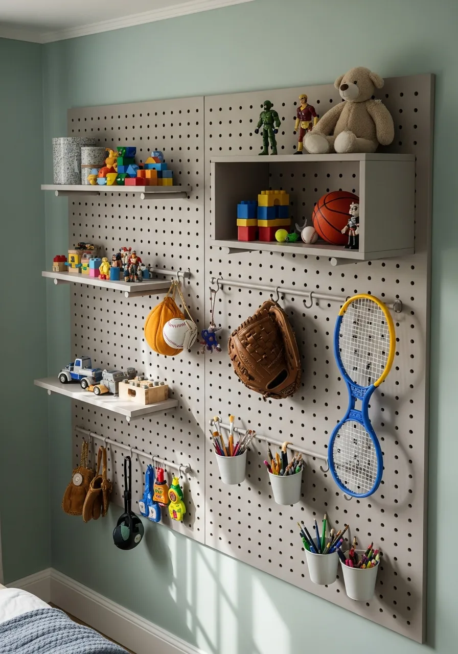 4. Wall Mounted Pegboards