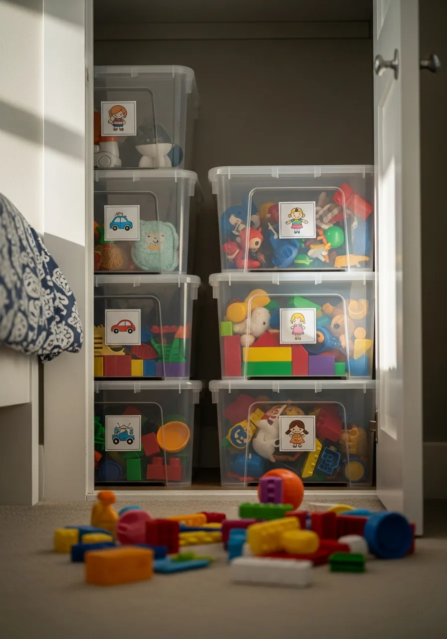 5. Clear Toy Storage Bins