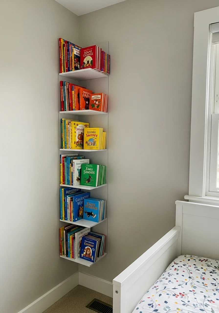 8. Floating Book Ledges