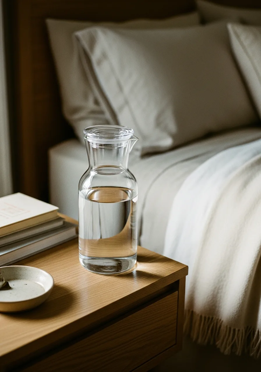 10. Glass Bedside Water Carafe