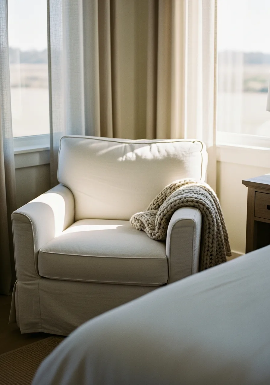 12. Slipcovered Reading Chair