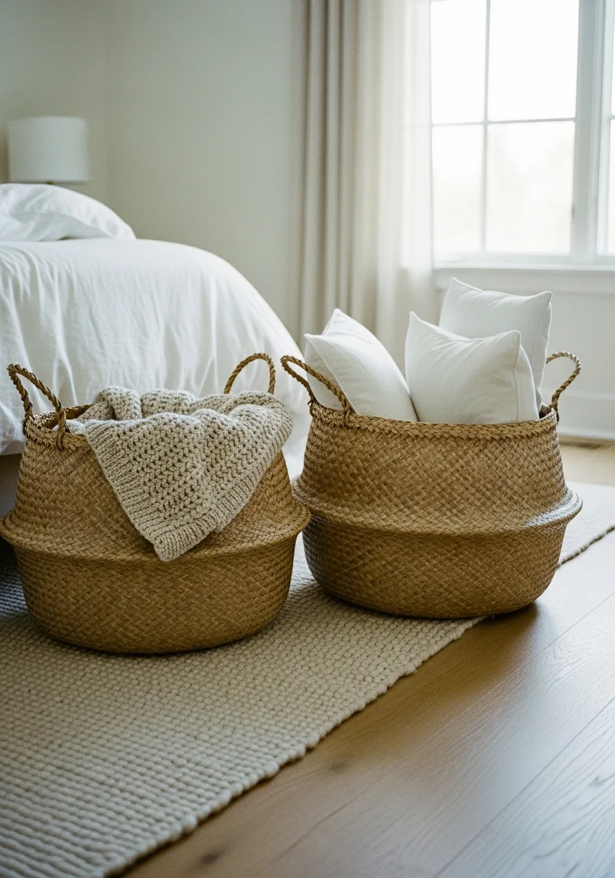 2. Oversized Woven Baskets