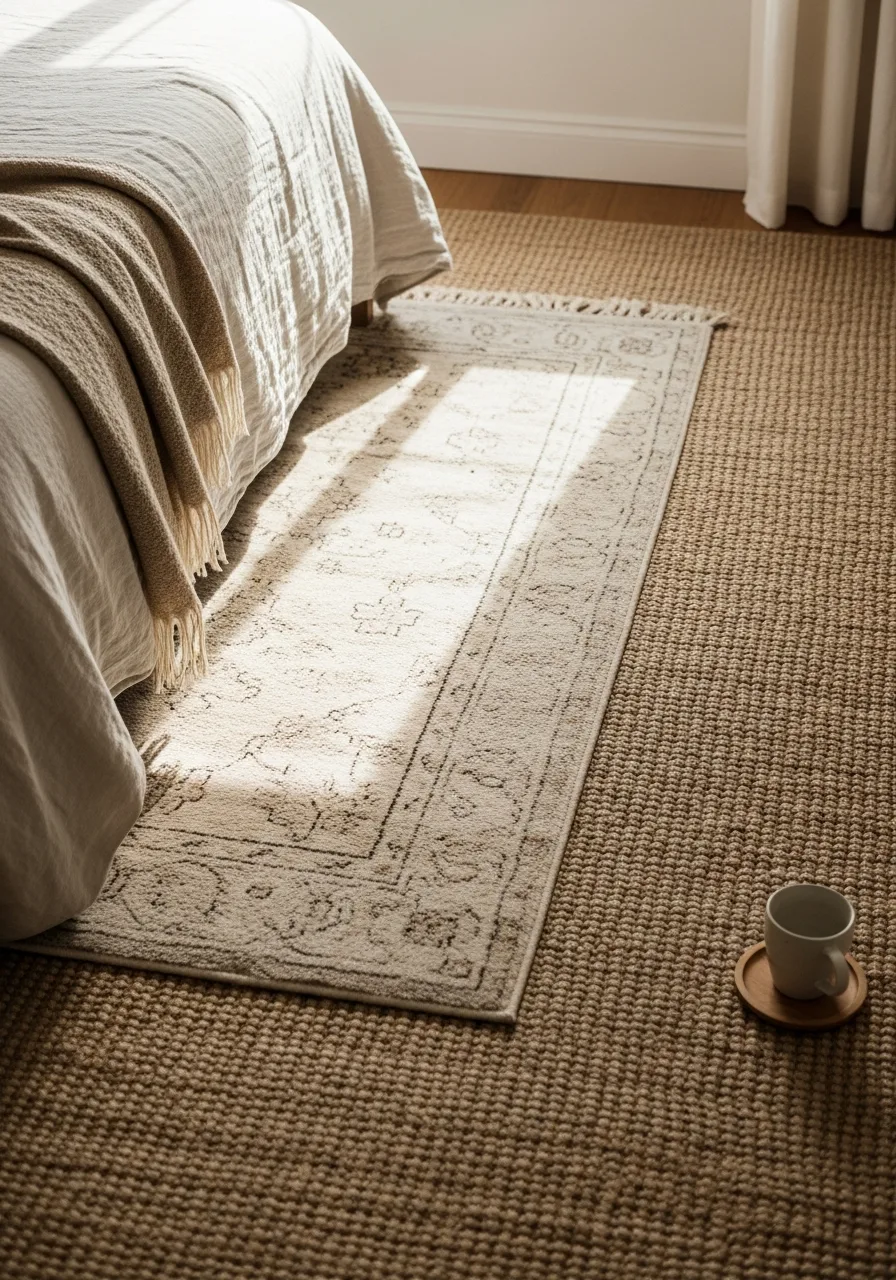 24. Layered Area Rugs