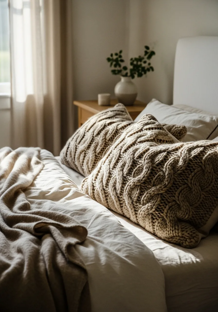 29. Oversized Knit Pillows