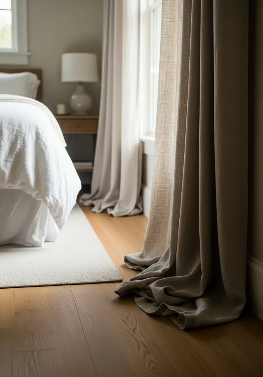 3. Neutral Floor Length Drapes