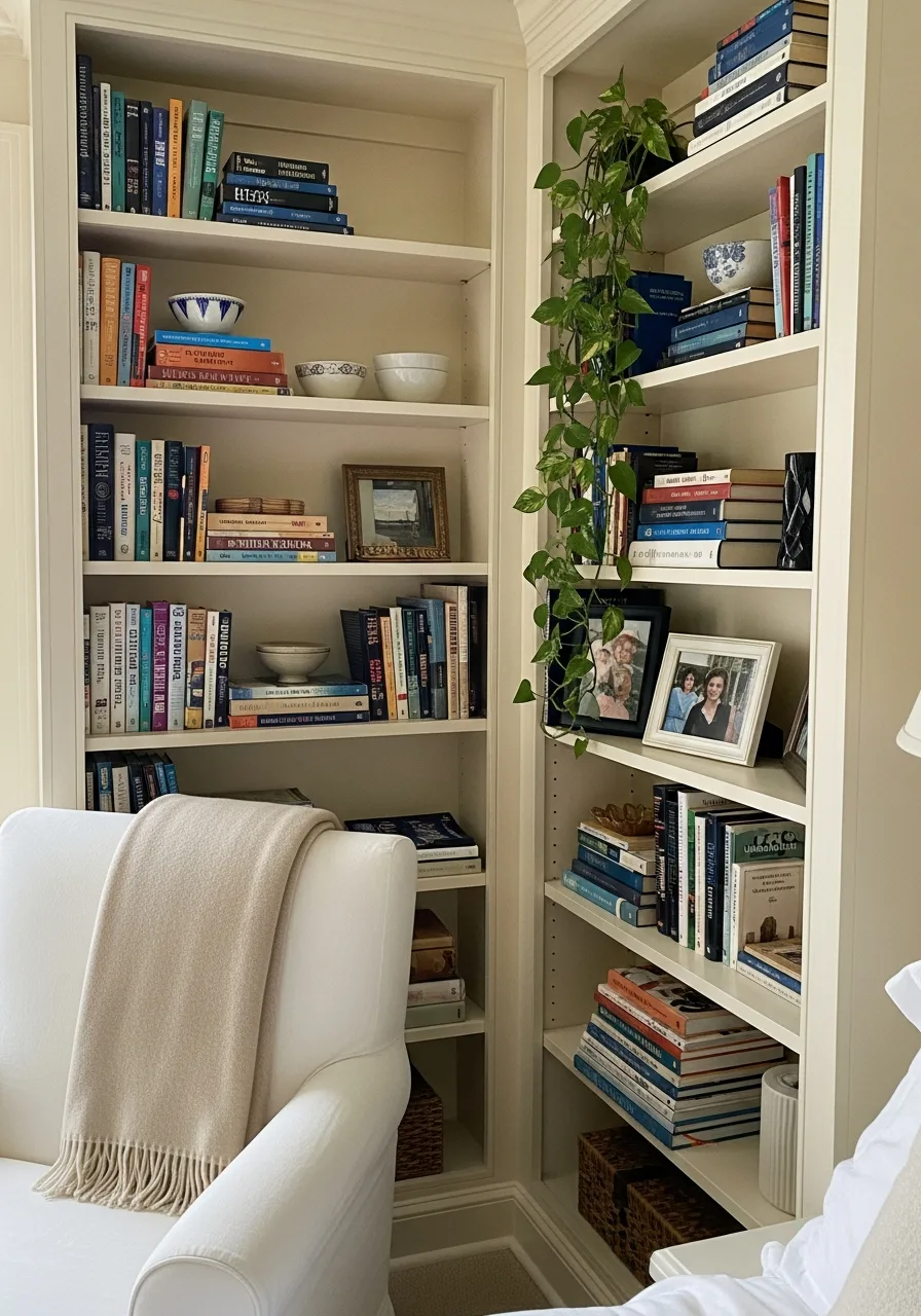 33. Built In Book Shelves