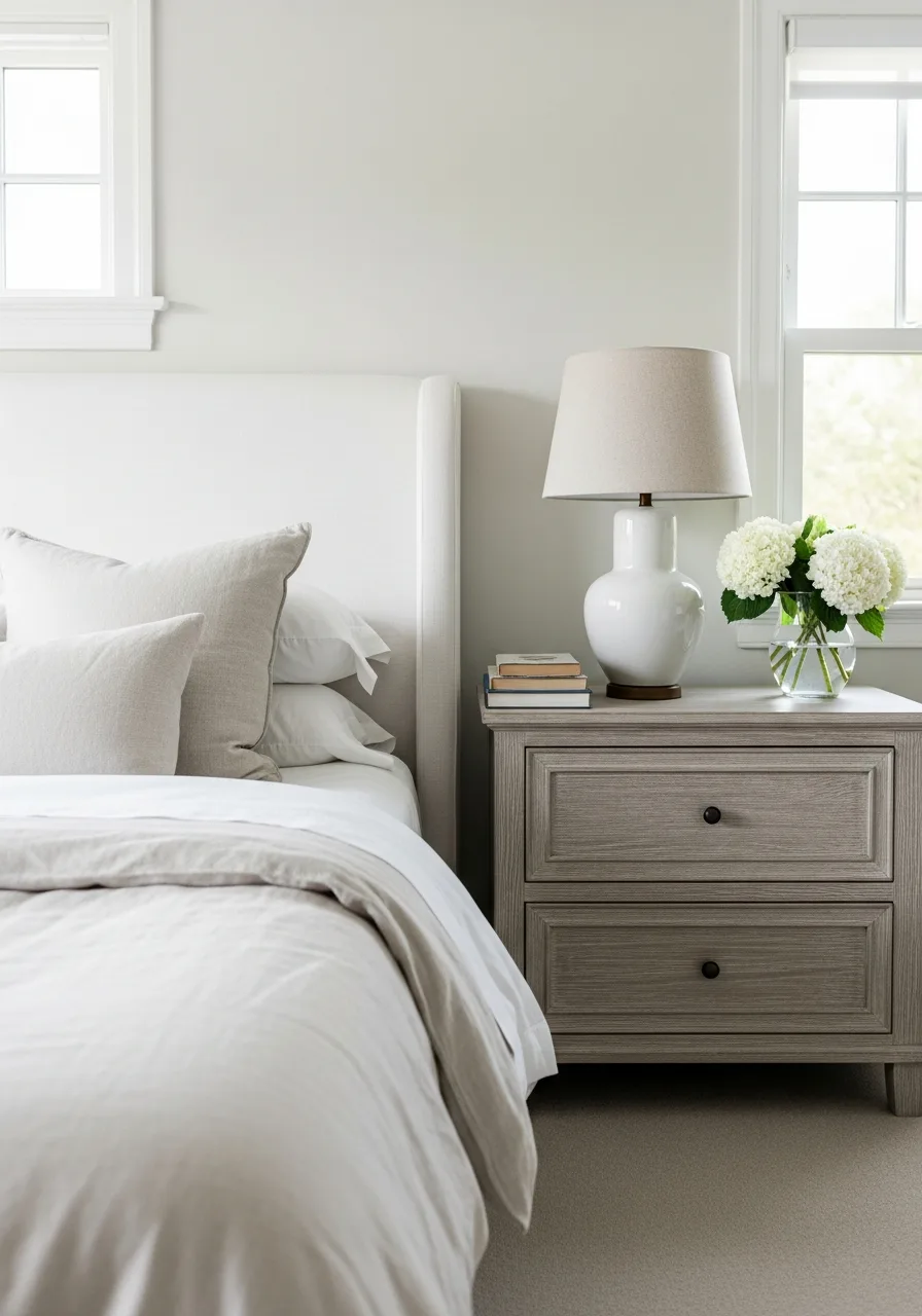 4. Coastal Symmetry Bedside Styling