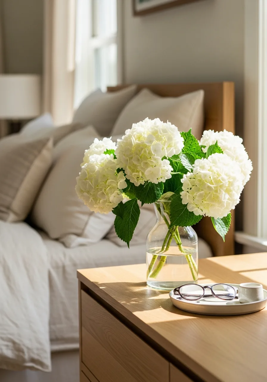 5. Fresh White Hydrangeas
