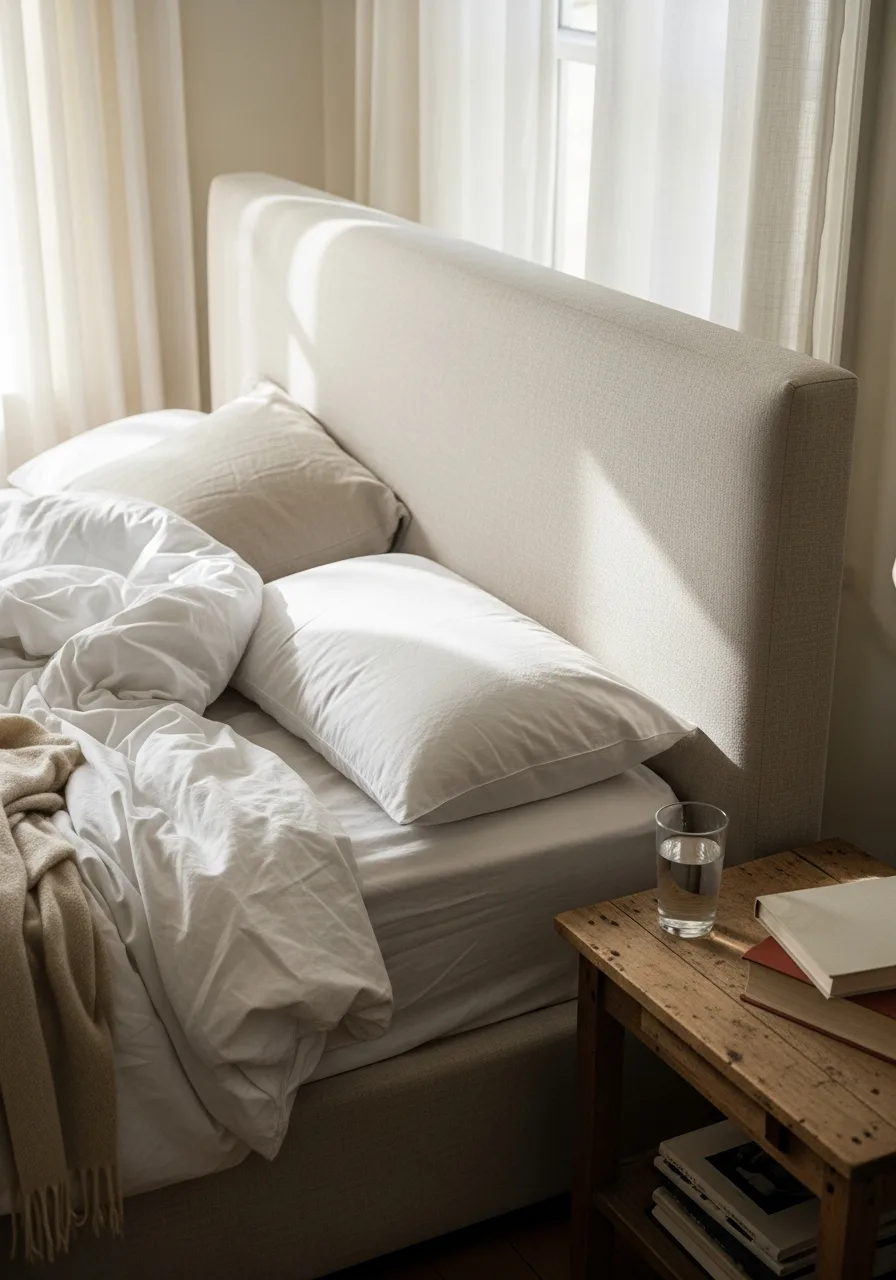 7. Upholstered Fabric Headboard
