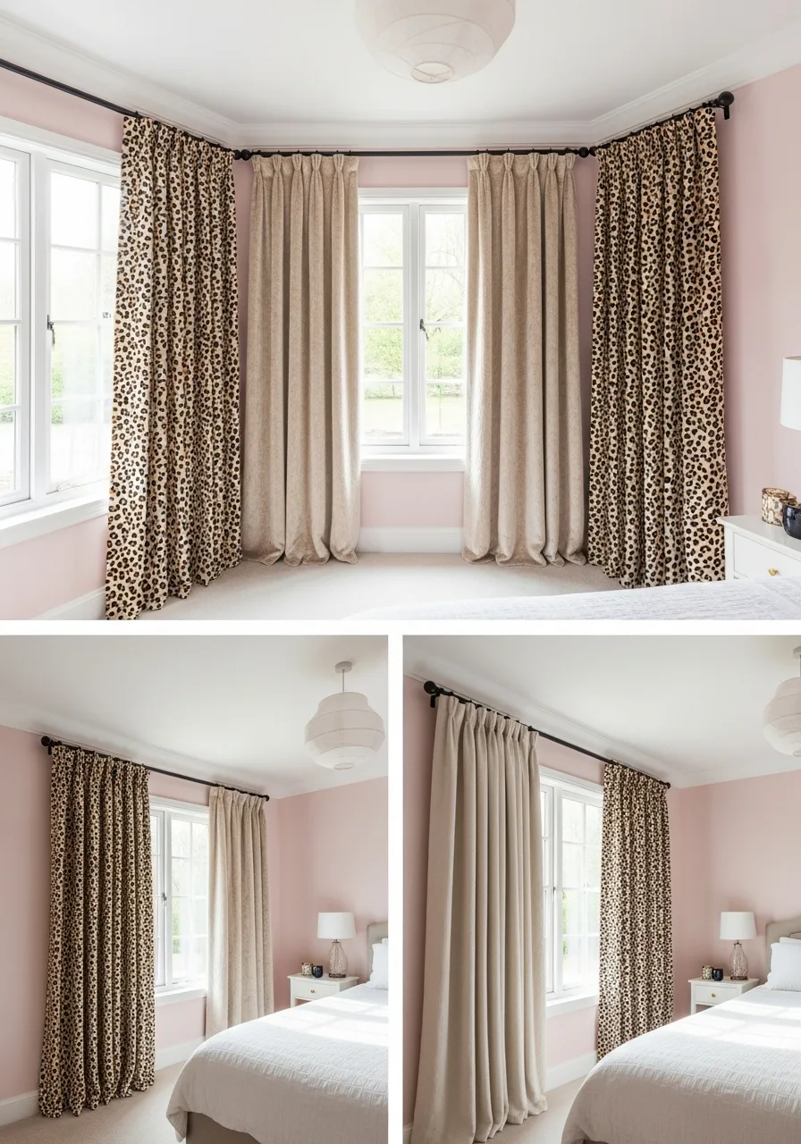 17. Hang Cheetah Patterned Curtains