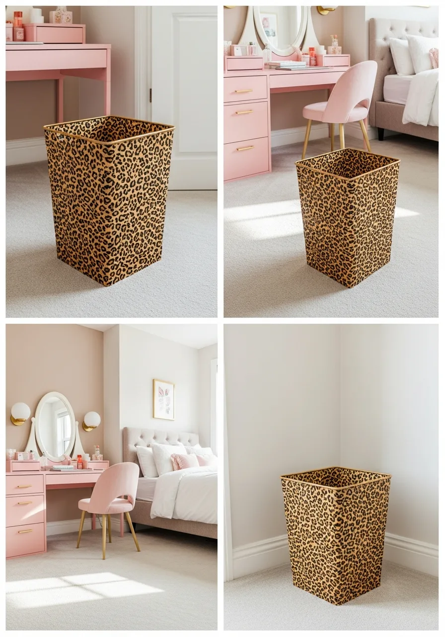 27. Display Cheetah Waste Basket