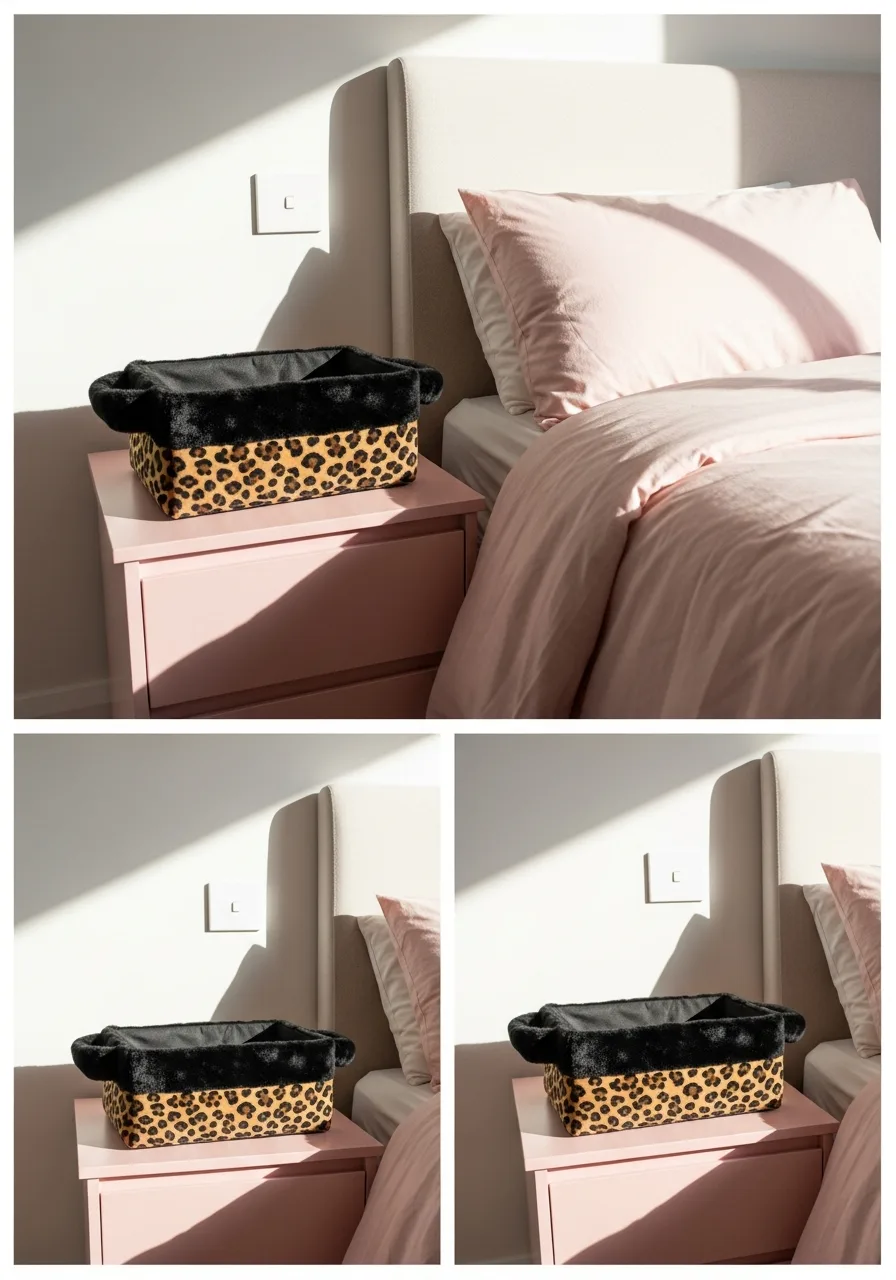 31. Cheetah Print Bedside Caddy