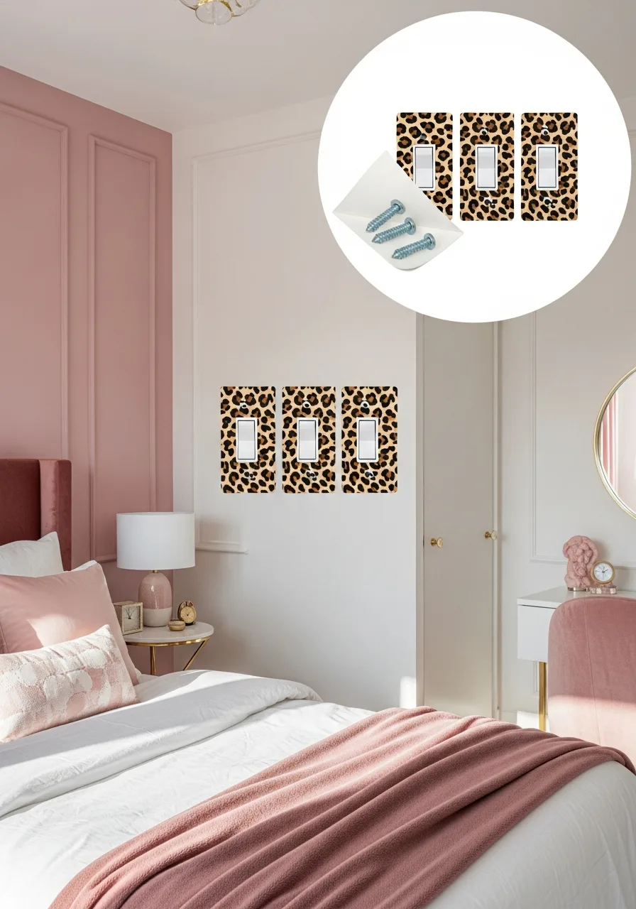 32. Cheetah Print Switch Plates