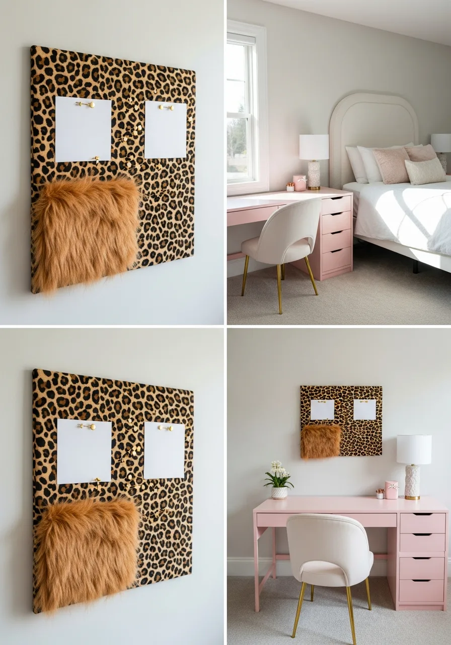 39. Cheetah Print Memo Board