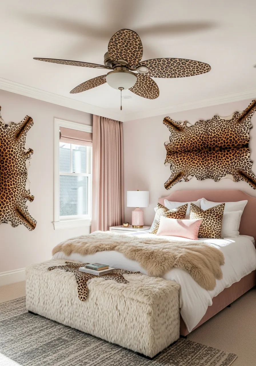 40. Cheetah Print Fan Blades