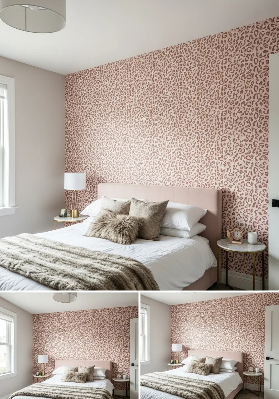 7. Apply Cheetah Wallpaper Accents