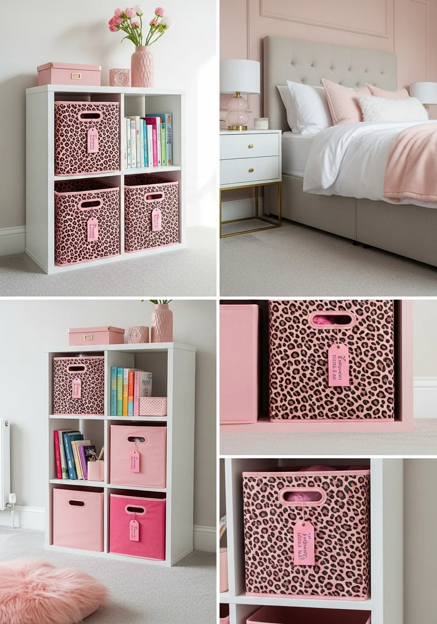 8. Organize With Patterned Bins