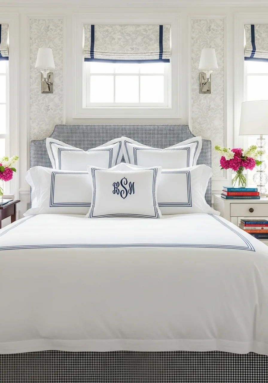 1. Monogrammed Bedding