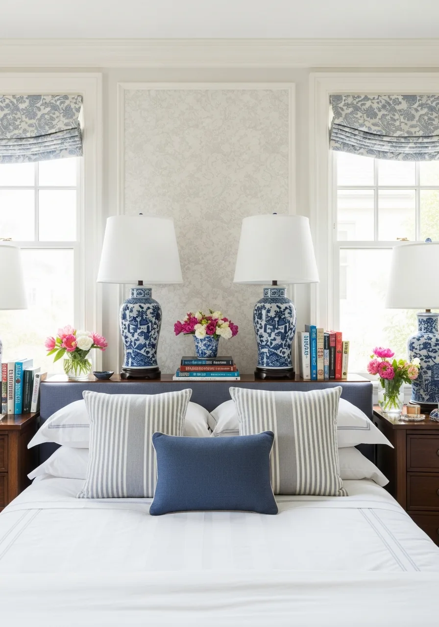 18. Blue Willow Table Lamps