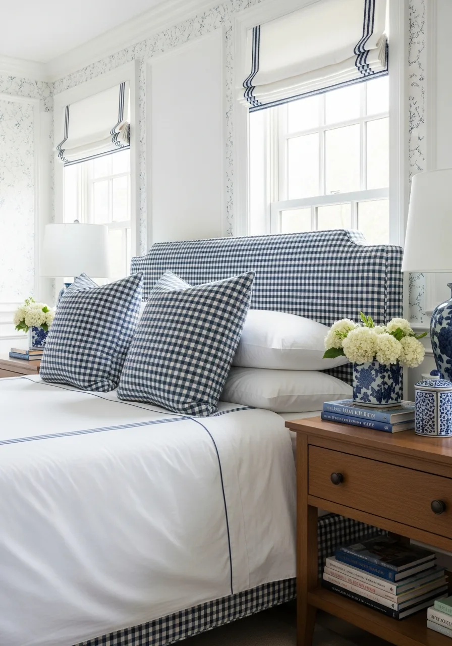 2. Gingham Accent Pillows