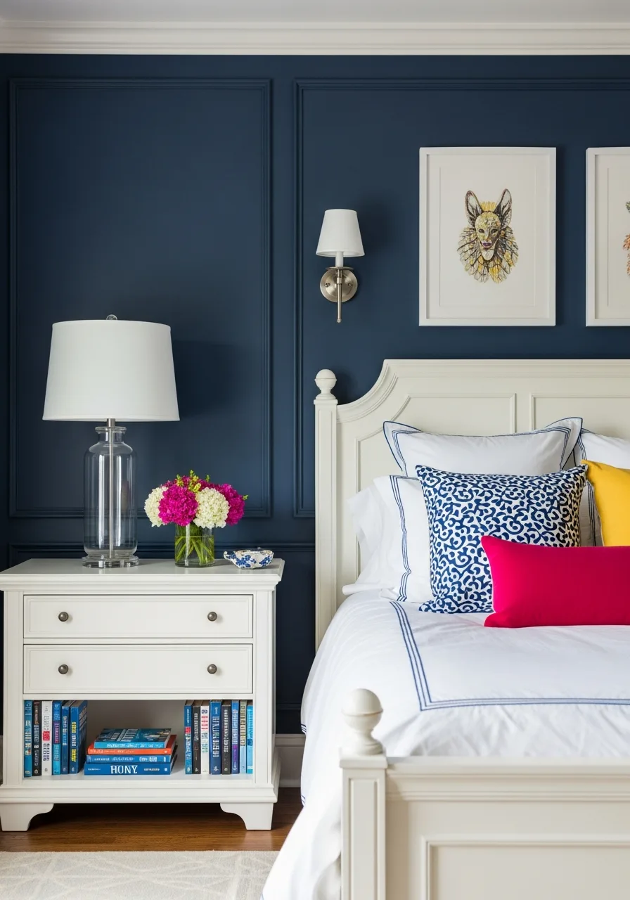 3. Navy Blue Walls