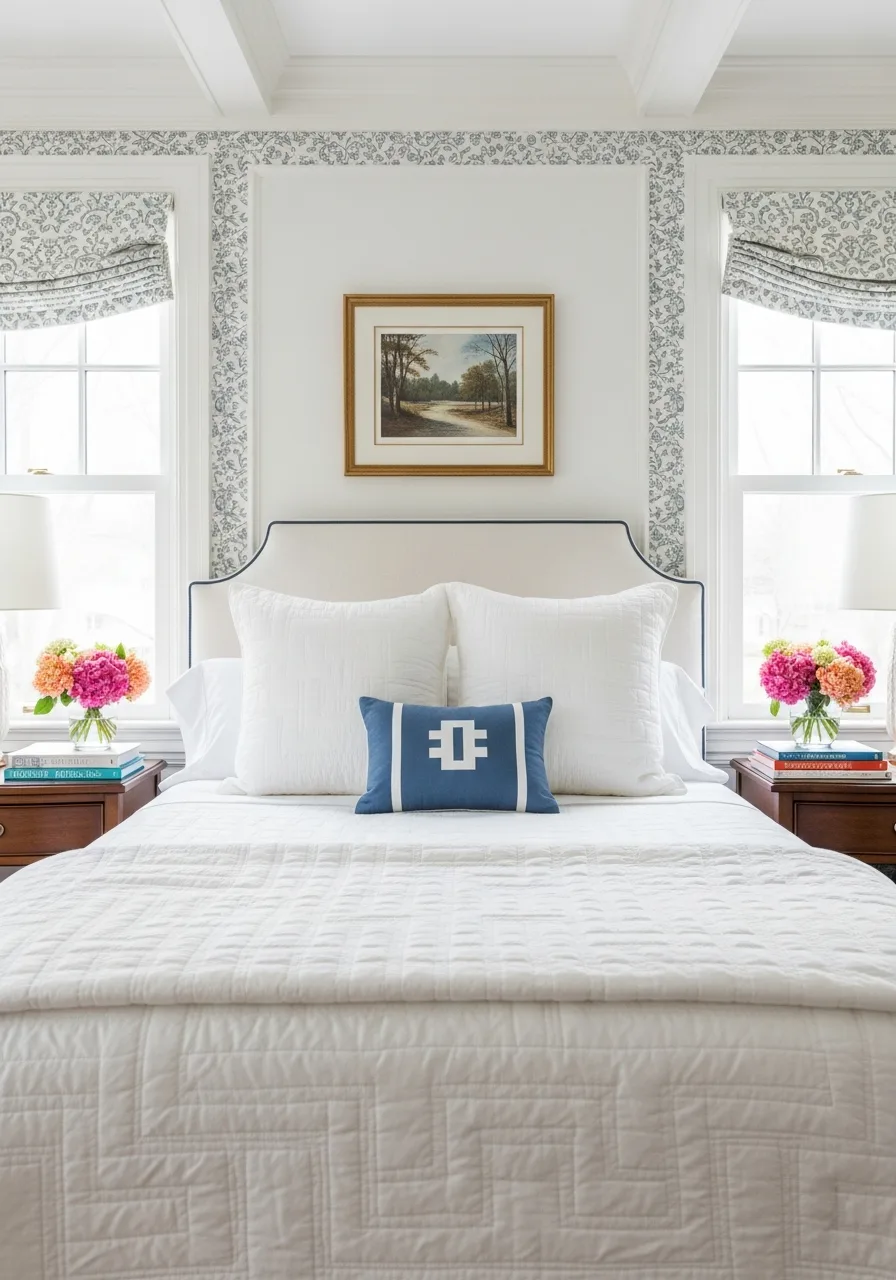 6. White Box-Stitched Quilts
