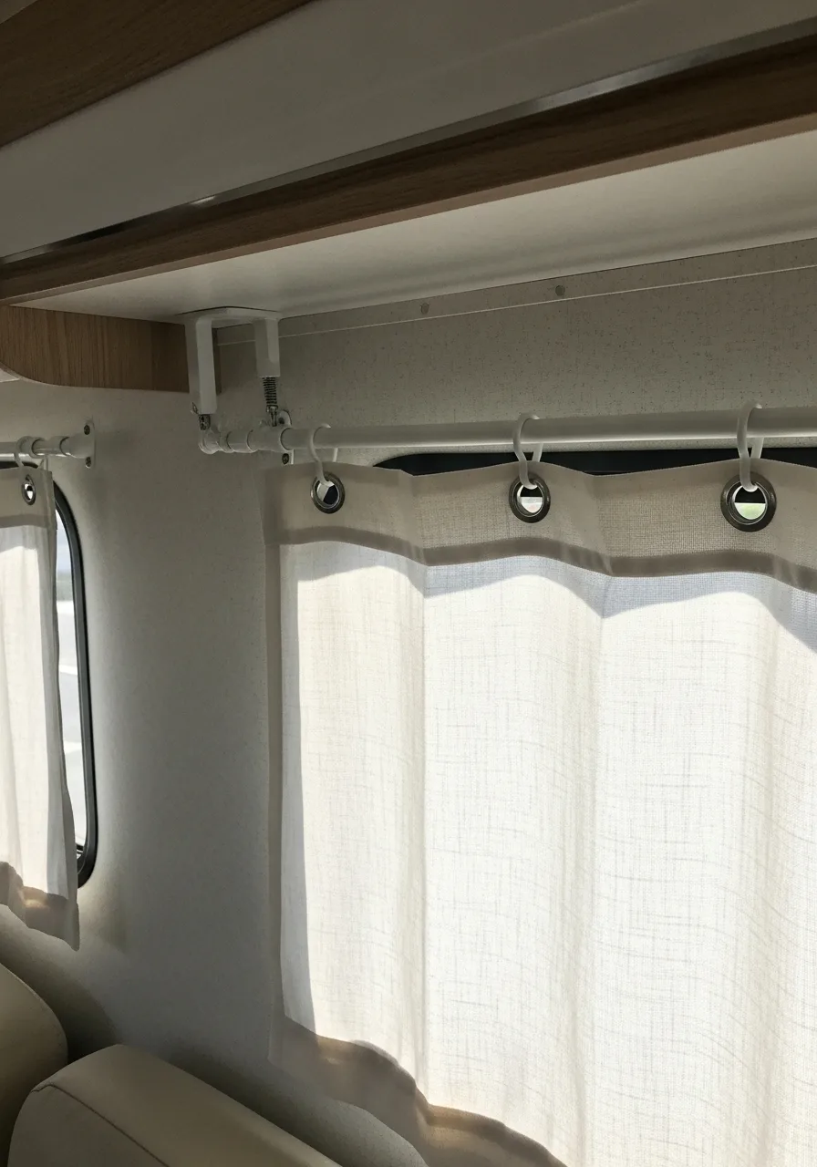 11. Tension Rod Curtains