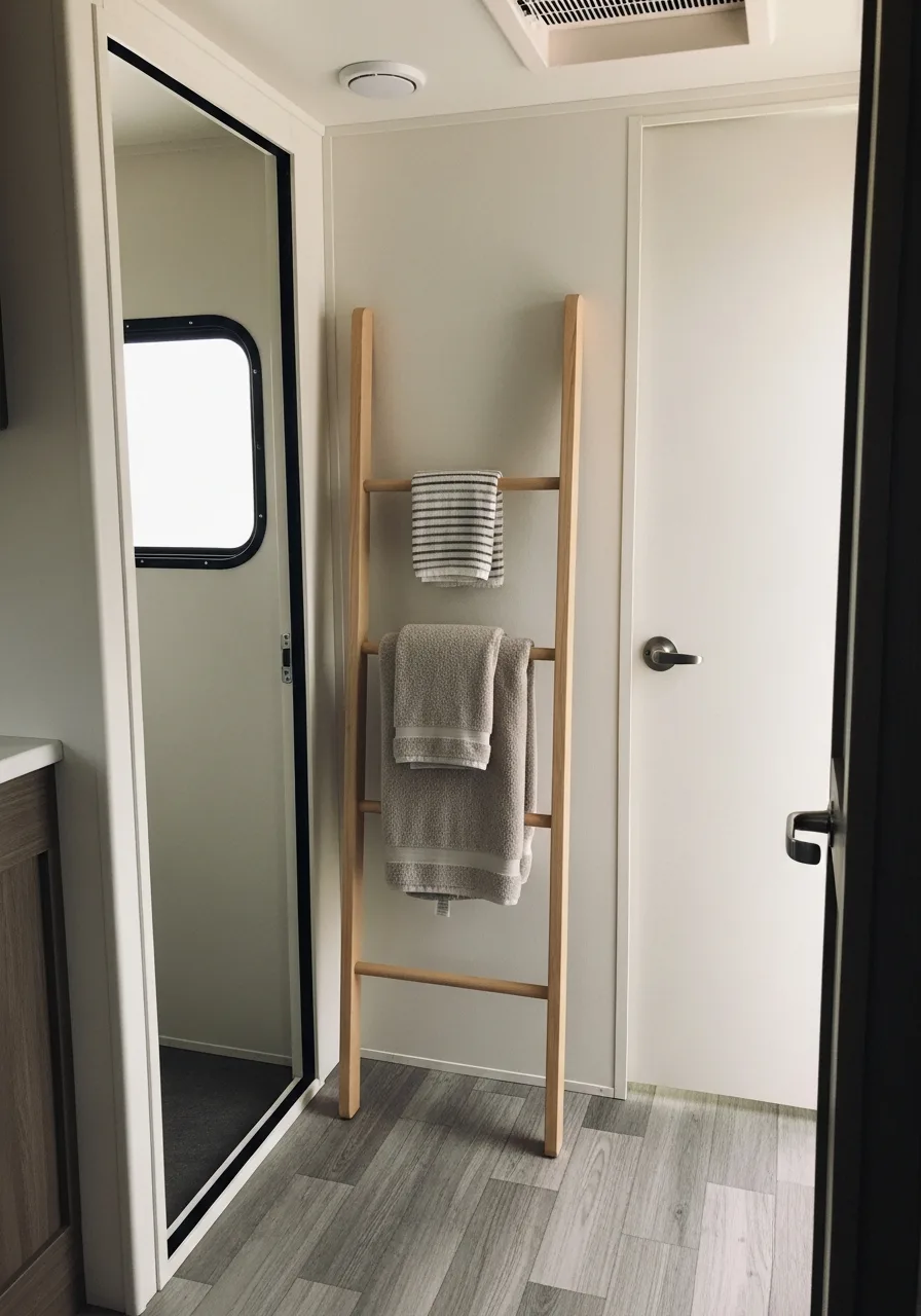 26. Ladder Towel Rack