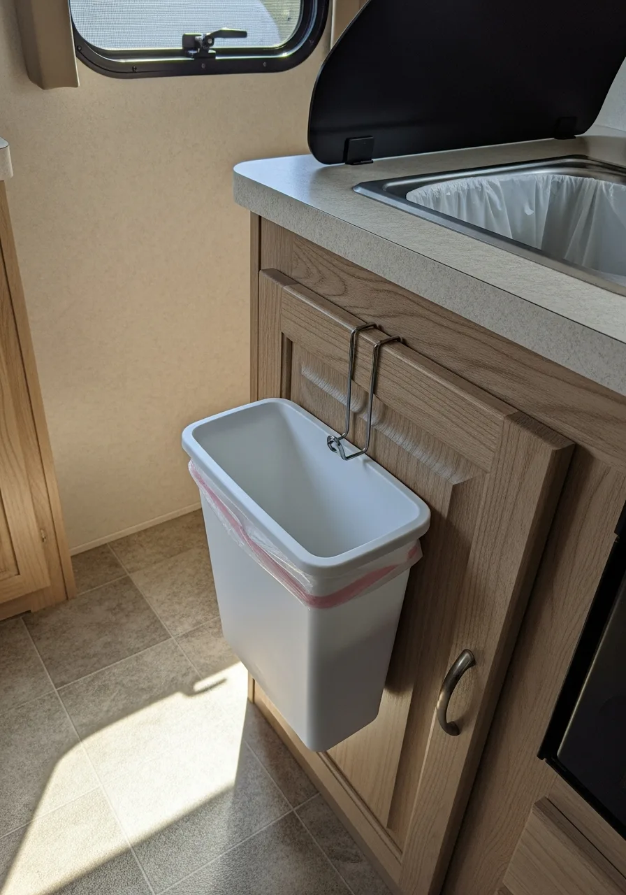 28. Cabinet Door Trash Can