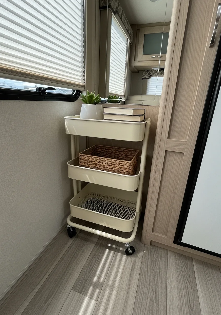 30. Tiered Rolling Cart