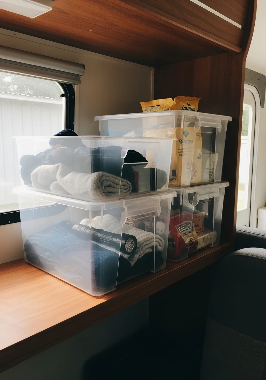 12. Clear Plastic Bins