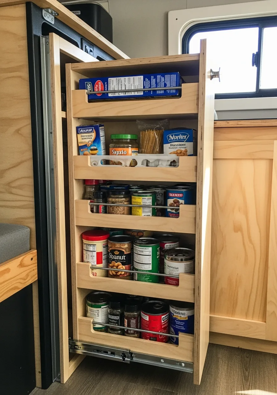 18. Sliding Pantry Shelves
