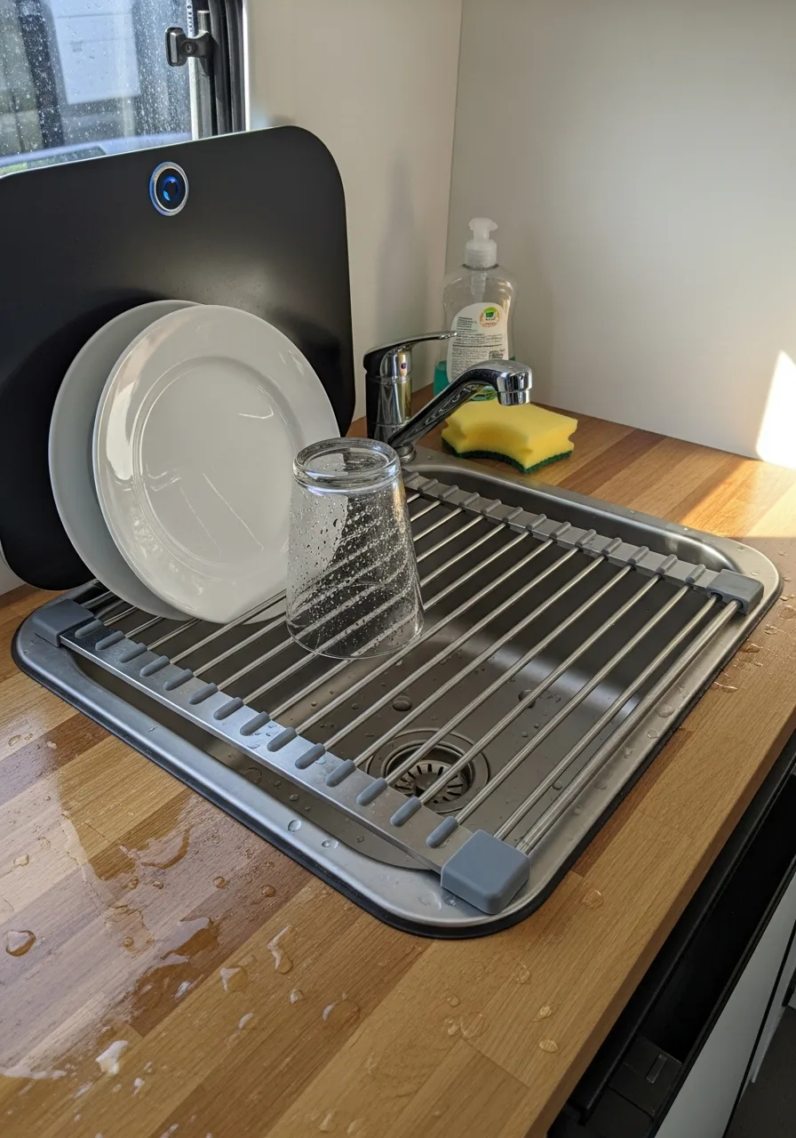 30. Roll Up Dish Rack