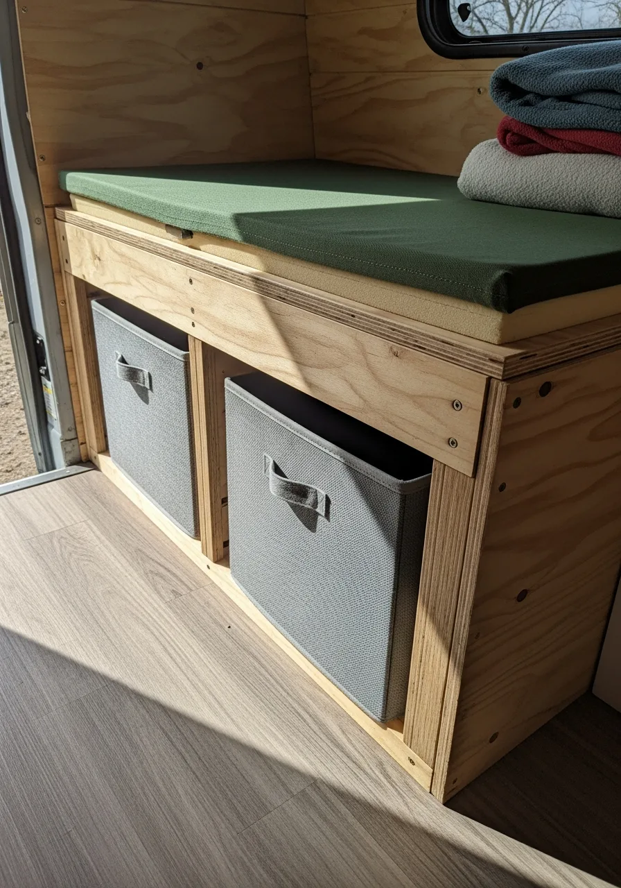 37. Bench Seat Storage Bins