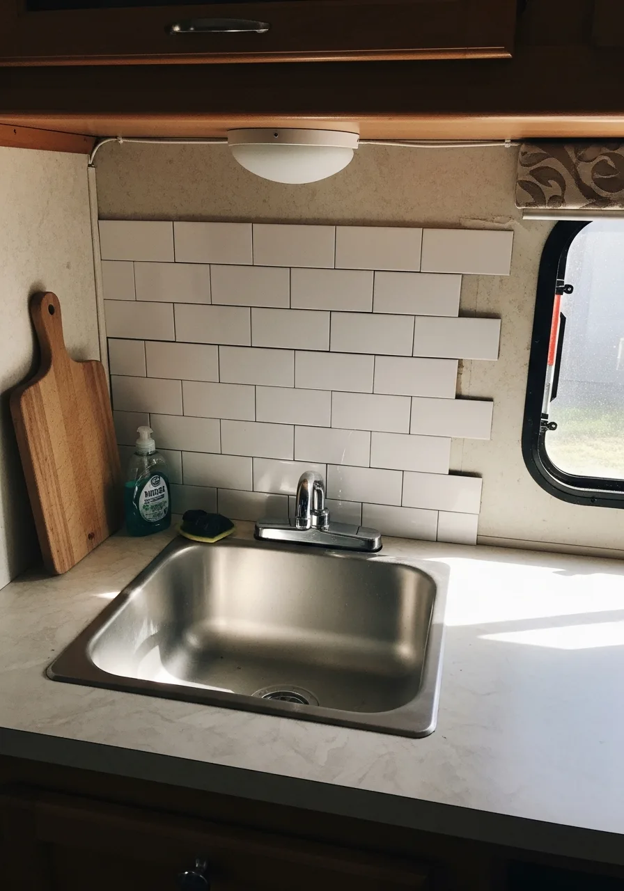 4. Peel and Stick Backsplash