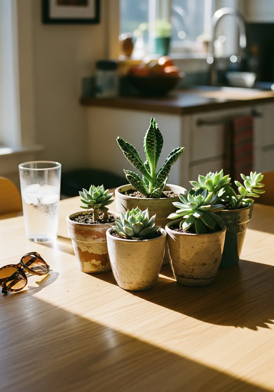 10. Small Succulent Table Clusters